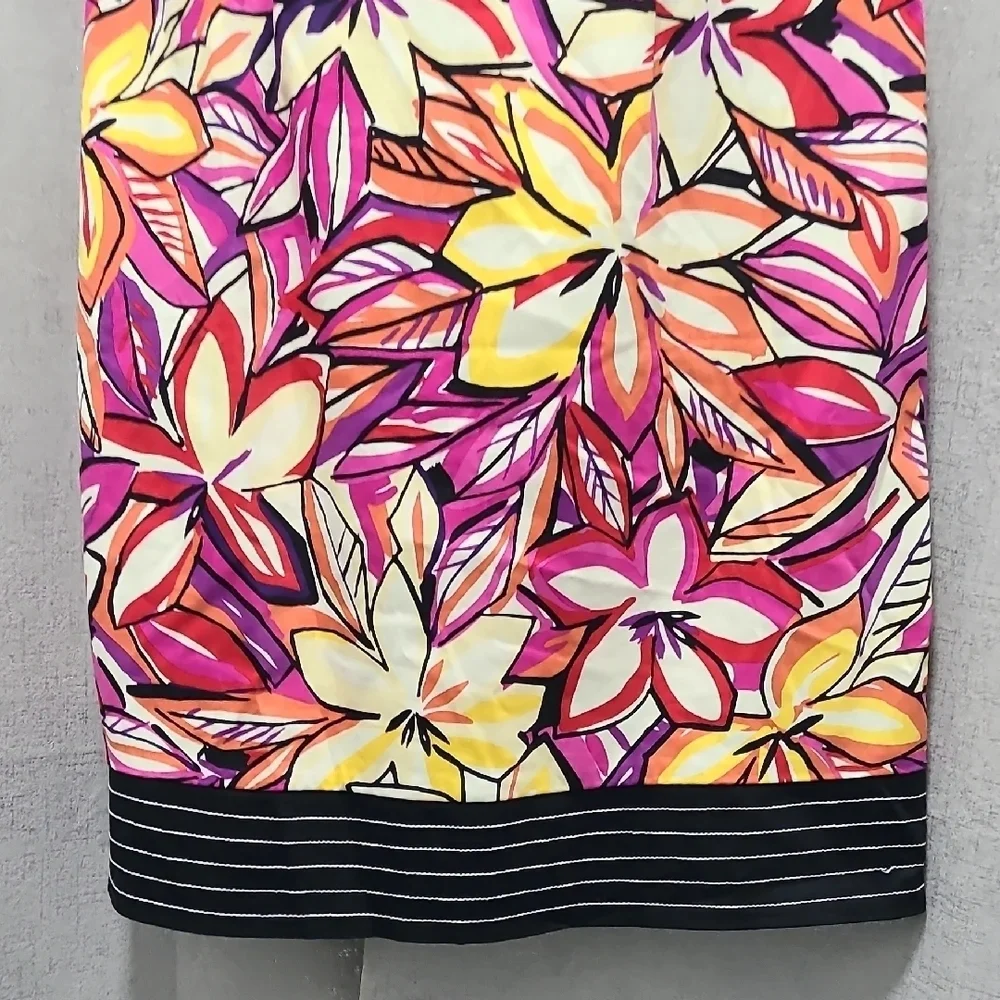 Pink and Purple Sleeveless Sheath Midi Dress‎